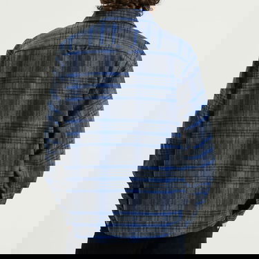 Skjorta A.P.C. Bobby Check Wool Overshirt Blå | WOANY-H02884-PLA, 3