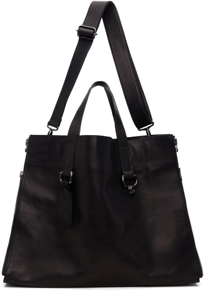 Tygpåse Yohji Yamamoto YOHJI YAMAMOTO Zipper LL Tote Svart | DM-I01-784