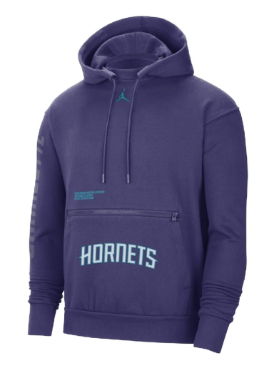 Sweatshirt Jordan Charlotte Hornets Courtside Statement Edition Jordan NBA Fleece Pullover Hoodie Purpur | DR9521-566