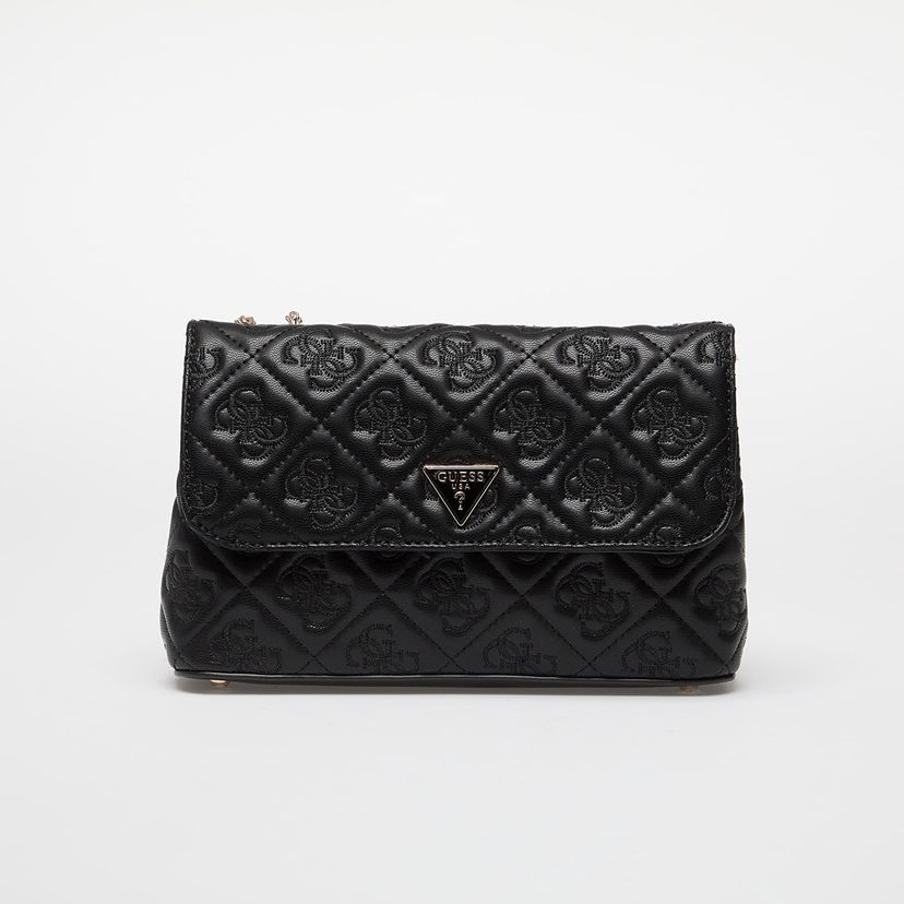 Axelväska GUESS GUESS Adelasia Convertible Crossbody Flap Bag Svart | HWQL9658210-BLA
