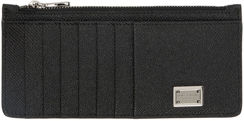 Plånbok Dolce & Gabbana Black Vertical Card Holder Svart | BP2172AG219