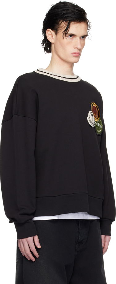 Sweatshirt Moncler Appliqué Sweatshirt Svart | J209L8G00002899V4, 1