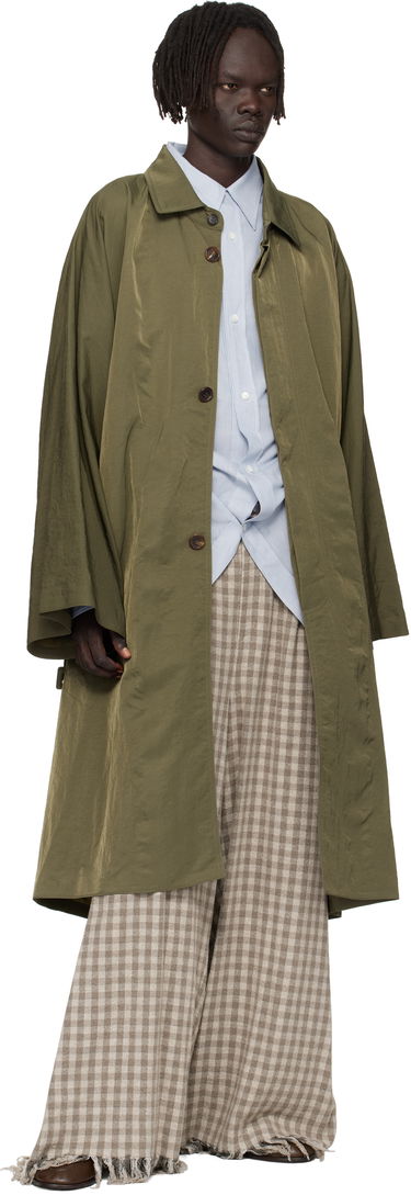 Trenchcoat HED MAYNER Hed Mayner Crinkled Trench Coat Grön | HMMB10043A-HB219, 3