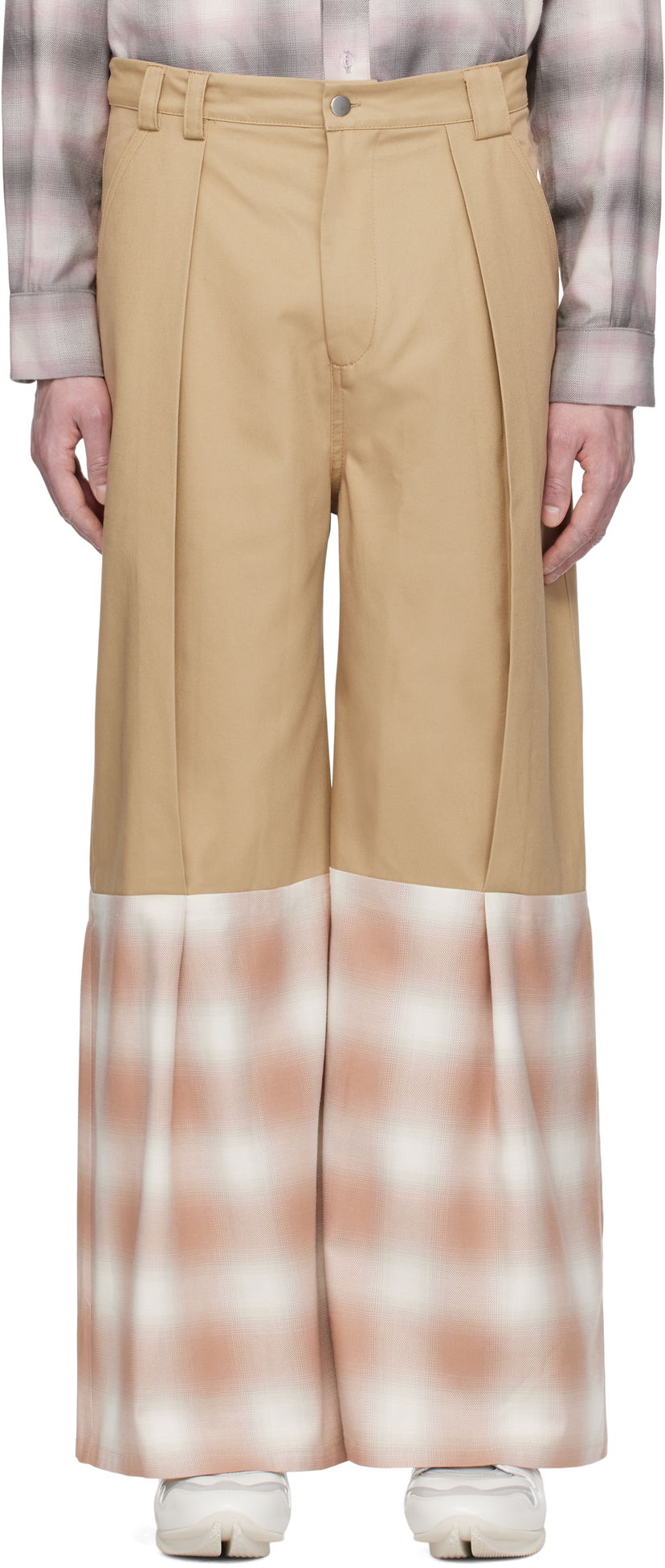 Byxor Collina Strada Collina Strada Cedar Wide Leg Trousers Beige | XX6045