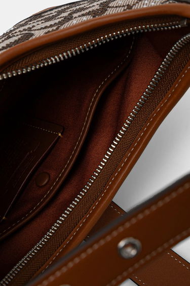 Axelväska Coach Brown Signature Embellished Canvas Shoulder Bag Brun | CW654, 4