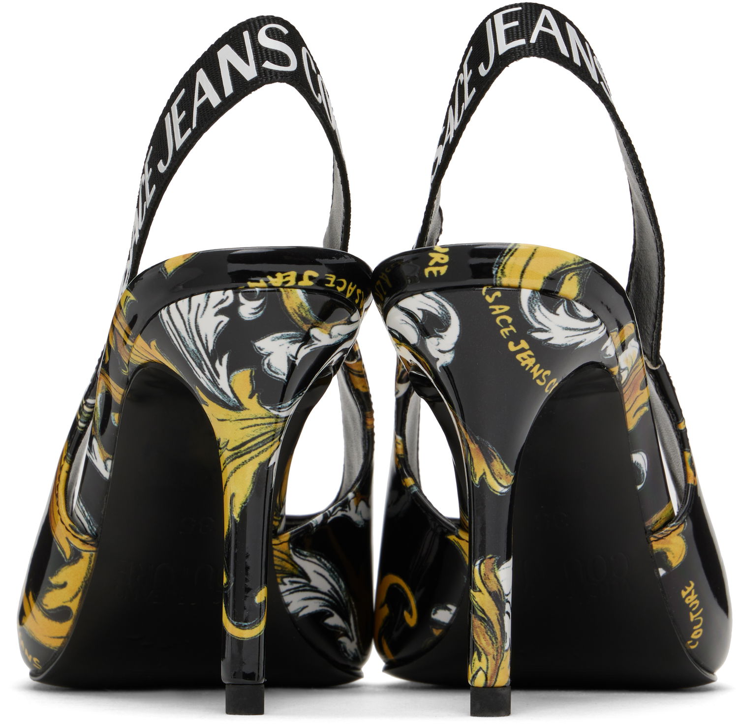 Sneakers och skor Versace Versace Jeans Couture Chain Couture Scarlett Slingback Heels Svart | E78VA3S52_EZS366, 1