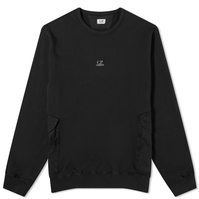 Sweatshirt C.P. Company Pocket Crew Sweat Svart | 16CMSS248A-110039M-999