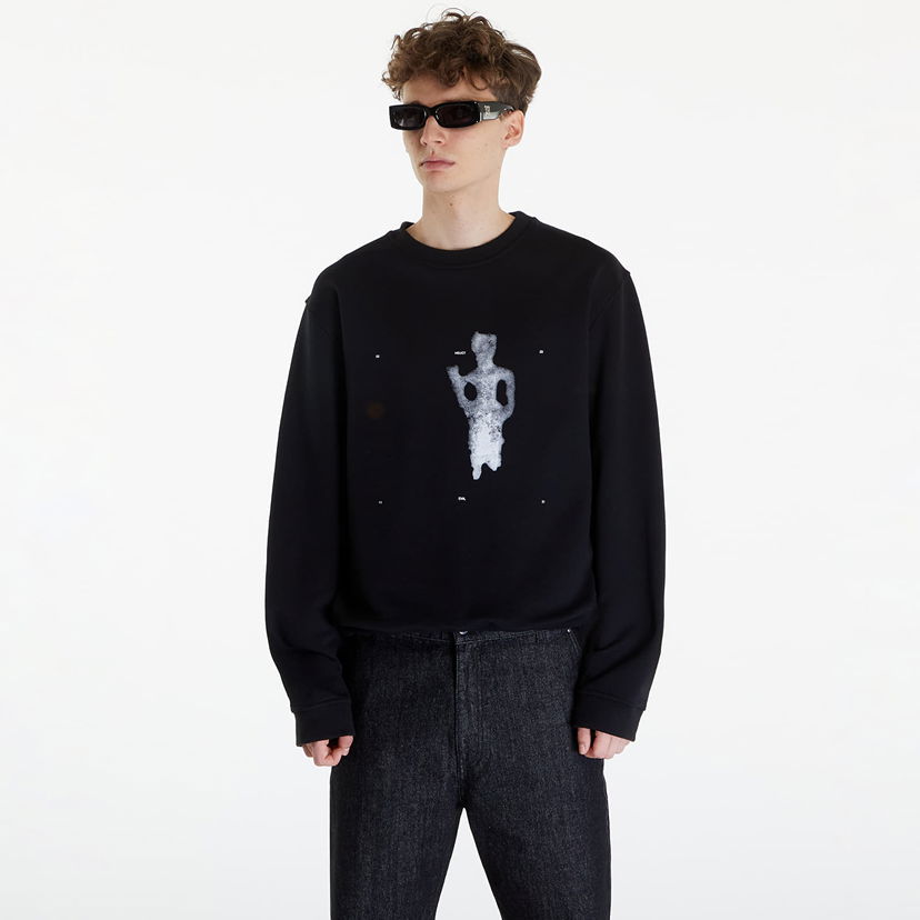 Sweatshirt HELIOT EMIL Formation Crewneck Sweatshirt Svart | SS24_M_08_063_BLK01