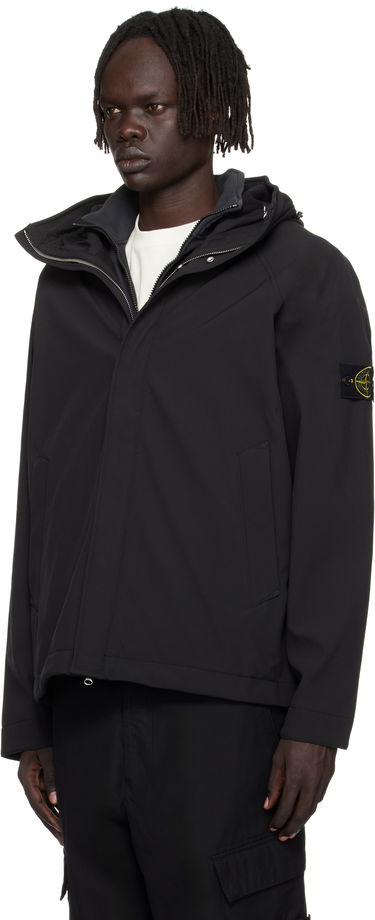 Jacka Stone Island Soft Shell-R E.Dye Hooded Jacket Svart | K2S15 Q100010 S0B22, 3