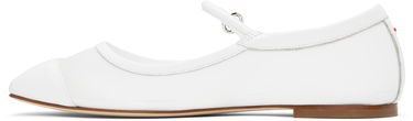 Kläder Aeyde Aeyde Uma Mesh Toe-Cap Ballerina Flats Vit | A11-FL-RKLS08FL181-SS25-1020-007, 2