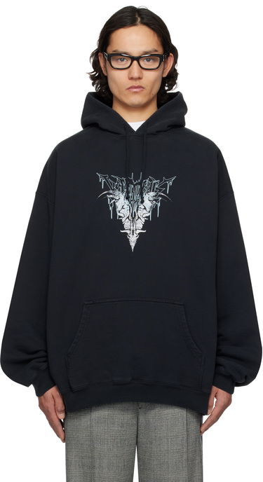 Sweatshirt VETEMENTS Vetements Bone V Oversized Hoodie Svart | UA66HD740B, 0