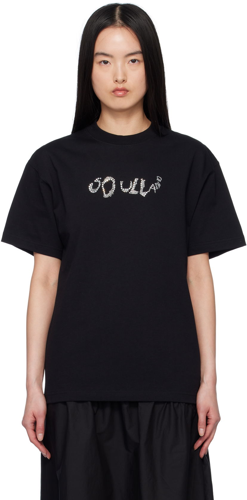 T-shirt Soulland Soulland Balder Rhinestone T-Shirt Svart | 51044-1063