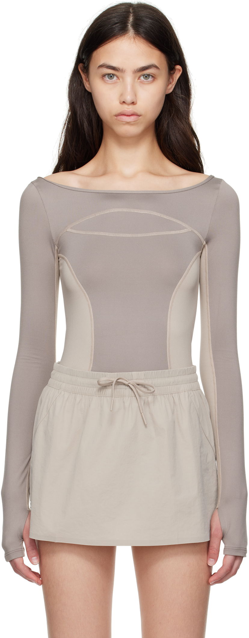 Kropp On Running FKA twigs Edition Studio Long Sleeve Top Beige | 1WF11623318
