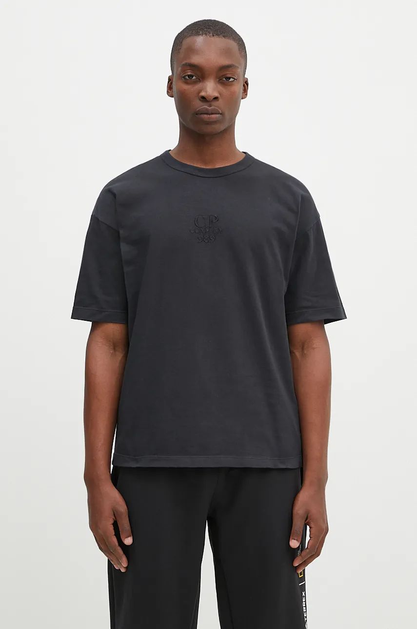 T-shirt C.P. Company T-Shirt Boxy Logo Blå | 17CMTS181A005697G, 0