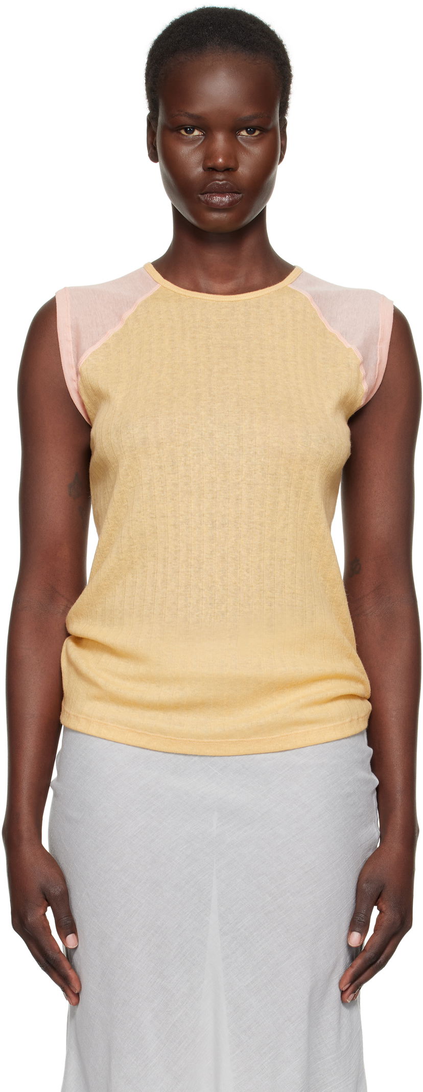 Linne Baserange Baserange Gene Sleeveless Top Gul | TOGNT-LW-SP25