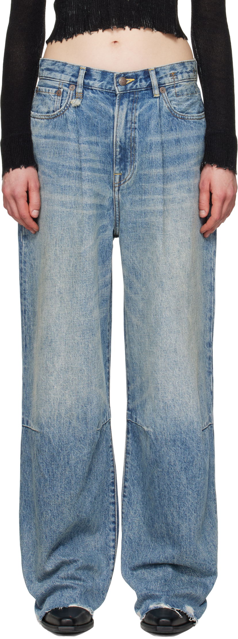 Jeans R13 R13 Wayne Articulated Knee Jeans Blå | R13WD146-D149C