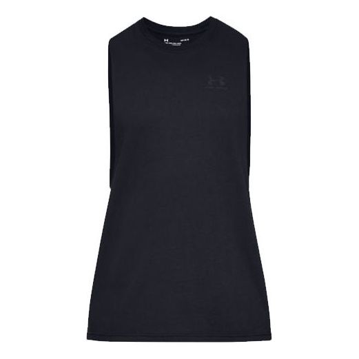 Linne Under Armour Sportstyle Left Chest Cut-Off Tank Top Svart | 1329286-001