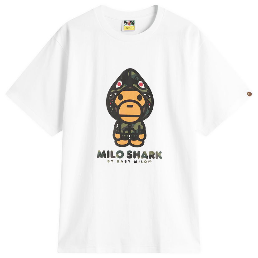T-shirt BAPE 1st Camo Milo Shark T-Shirt Vit | 002TEL801004M-WGR