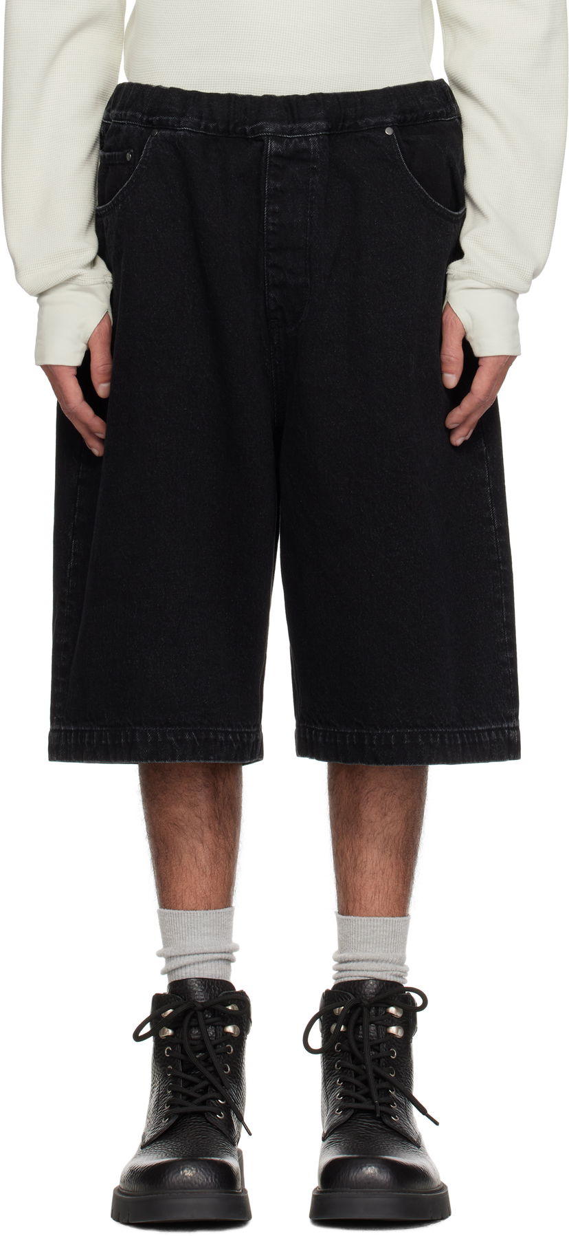 Shorts Entire Studios Spar Denim Shorts Svart | ESU-S25-11008-MA