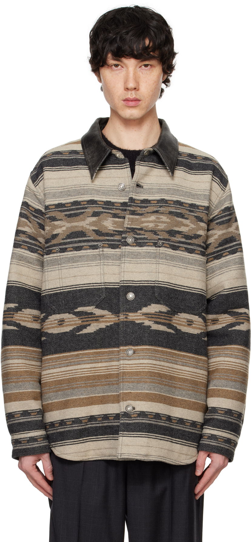 Skjorta ISABEL MARANT Isabel Marant Dalton Patterned Jacket Beige | 25PVE0501HA-C1D01H