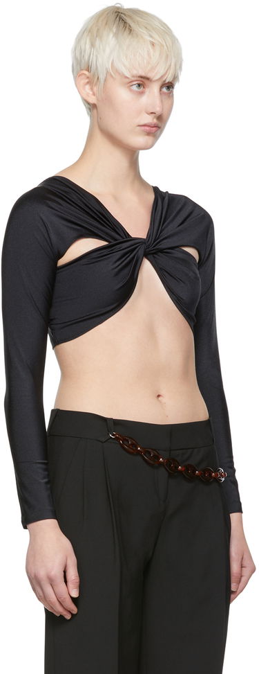 Crop top Coperni Coperni Twist Nylon Crop Top Svart | COPS22JS38545, 1
