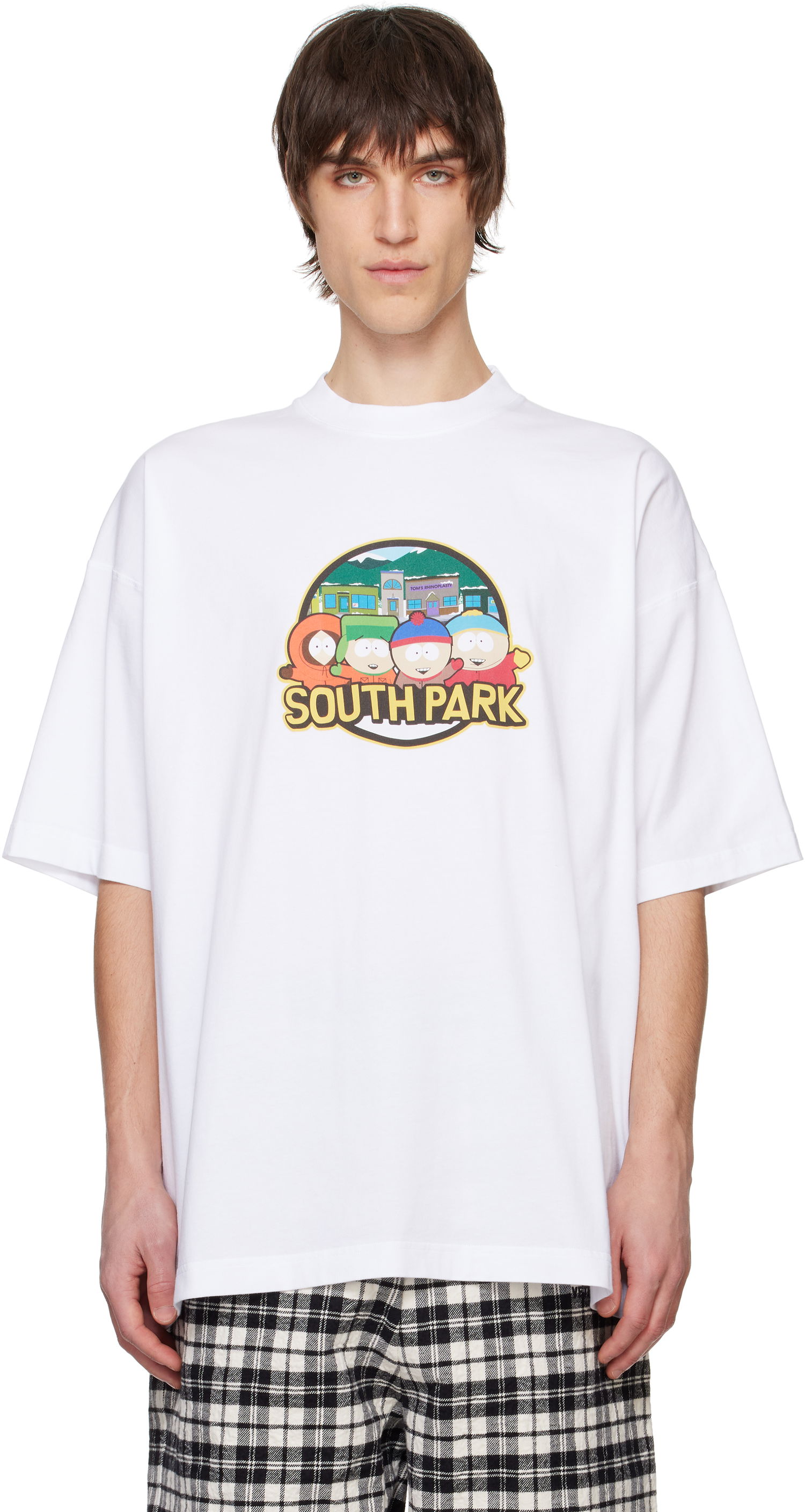T-shirt VETEMENTS Vetements 'South Park' Oversized T-Shirt Vit | UA66TR610W, 0