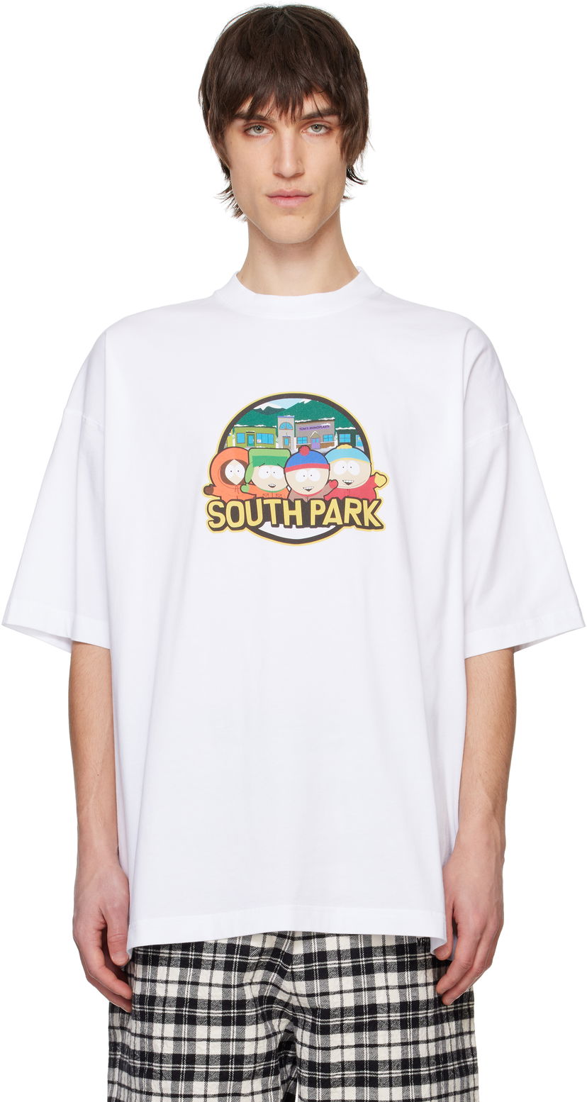 T-shirt VETEMENTS Vetements 'South Park' Oversized T-Shirt Vit | UA66TR610W