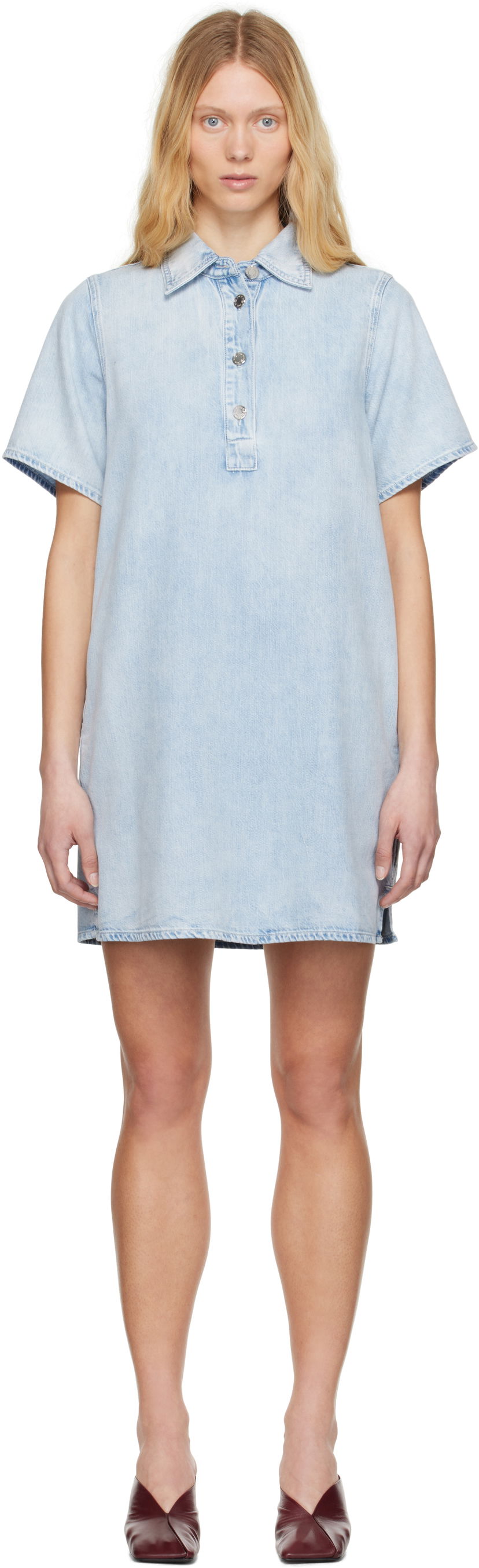 Klä rag & bone Rag & Bone Jocelyn Featherweight Denim Minidress Blå | WDD25S1512UFAL