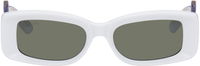 Gucci White Rectangular Sunglasses