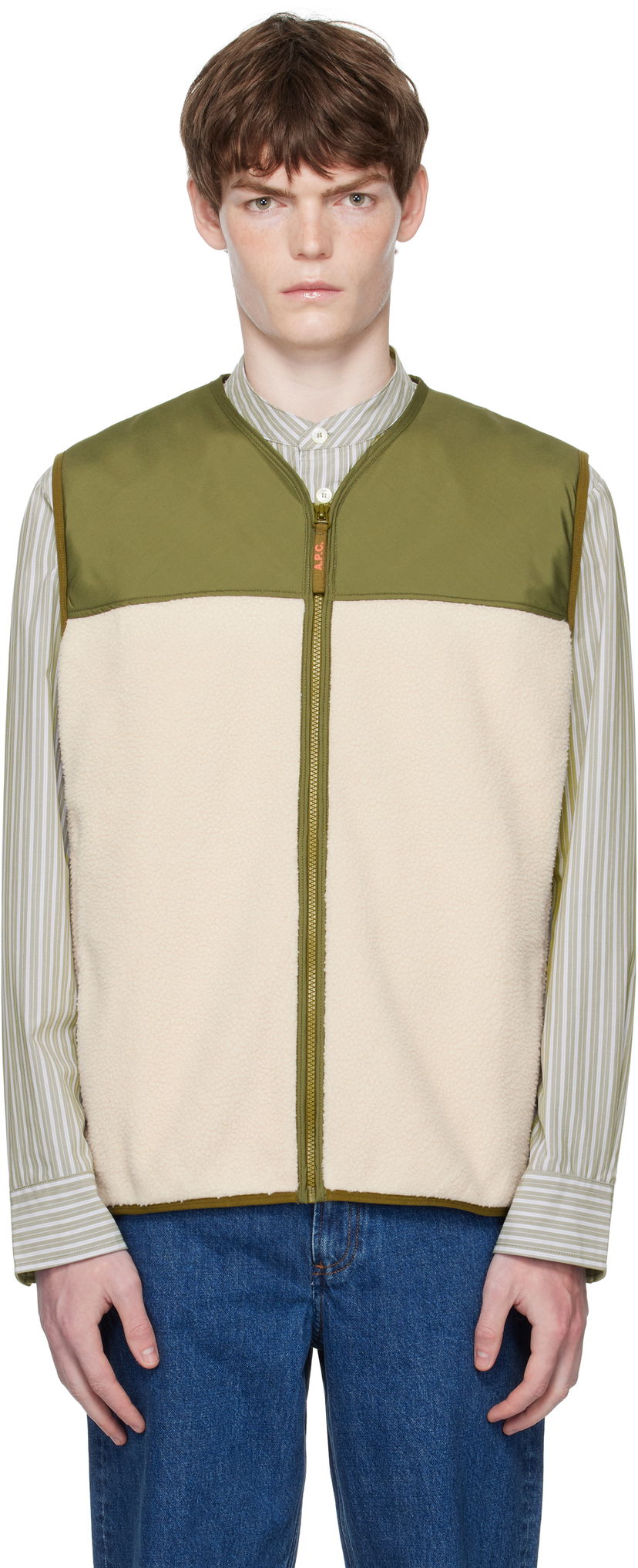 Väst A.P.C. A.P.C. Marty Fleece Vest Grön | PSAIF-H32022