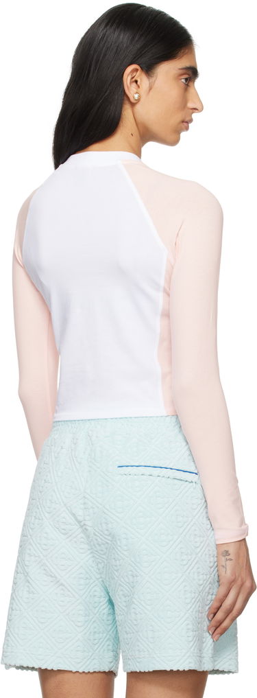 T-shirt Casablanca Raglan Long Sleeve T-Shirt Vit | WPS25-JTP-313-01, 2