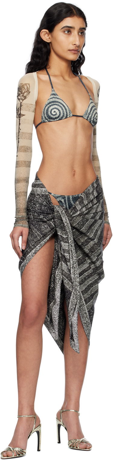Badkläder Jean Paul Gaultier Jean Paul Gaultier 'The Tattoo Marinière' Print Cardigan Flerfärgad | 25/34-F-TO276-T585-030030, 3