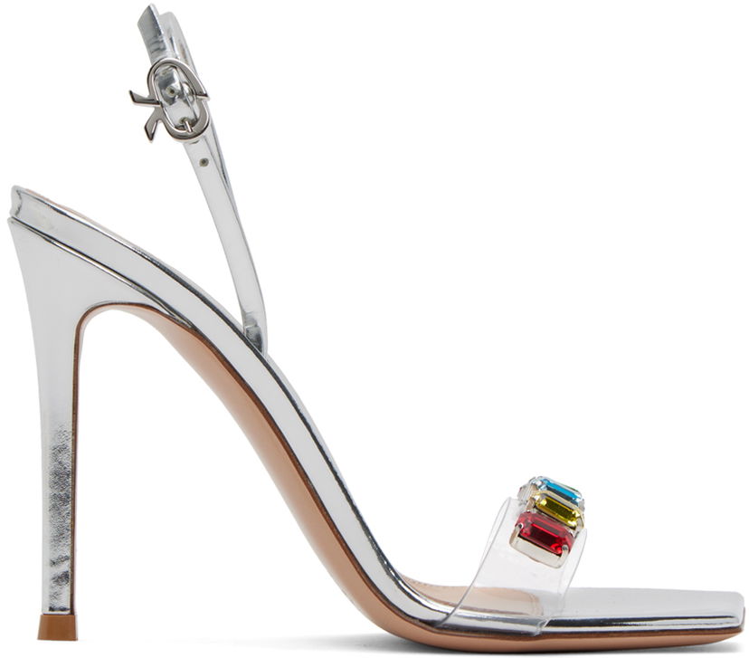 Sneakers och skor Gianvito Rossi Gianvito Rossi Ribbon Candy Heeled Sandals Metallisk | G32215.15RIC.PLM