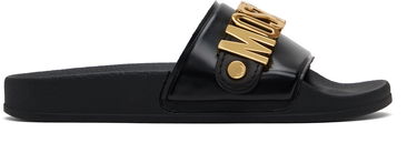 Tillbehör Moschino Moschino Lettering Logo Slides Svart | MA28032G1M M11 000, 0