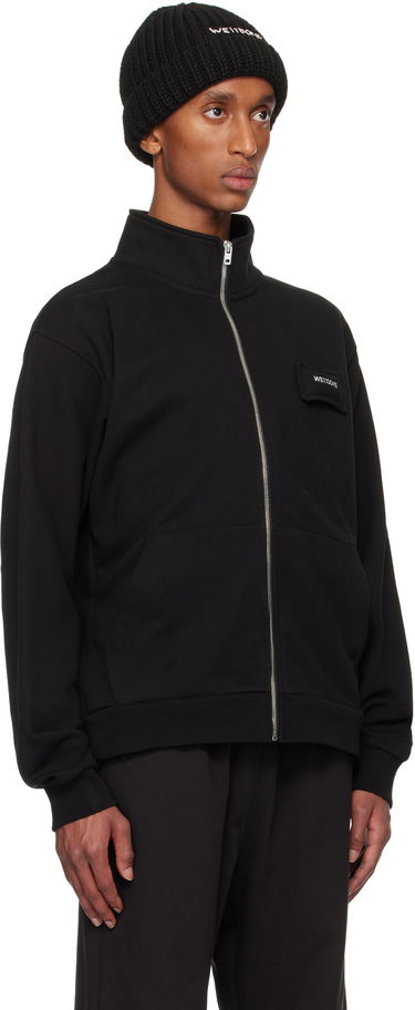 Sweatshirt We11done Pillow Logo High-Neck Jacket Svart | WD-TJ3-24-827-U-BK, 1