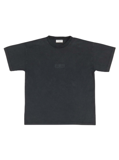 T-shirt Balenciaga BB Paris Icon Medium Fit T-Shirt Svart | 612965TMVG79034