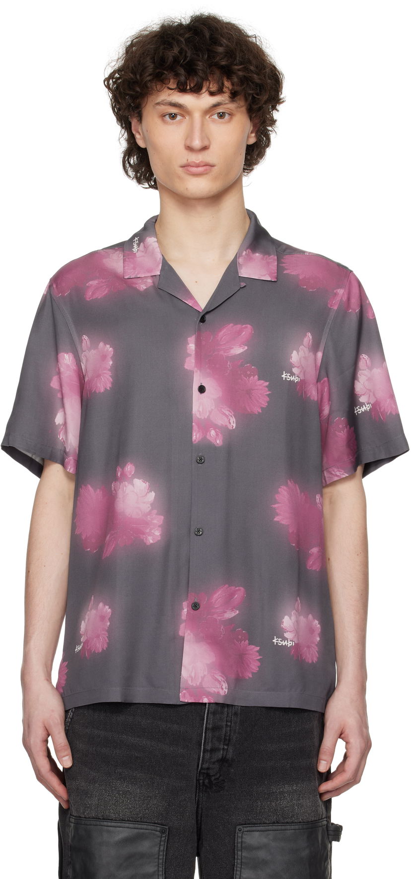 Skjorta Ksubi Ksubi Cursed Resort Short Sleeve Shirt Grå | MSP25SH007