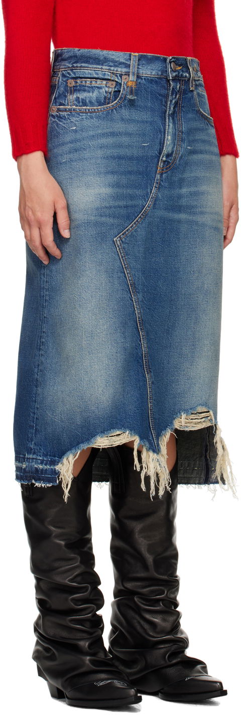 Kjol R13 R13 Jesse Denim Midi Skirt Blå | R13WD100-D216B, 1