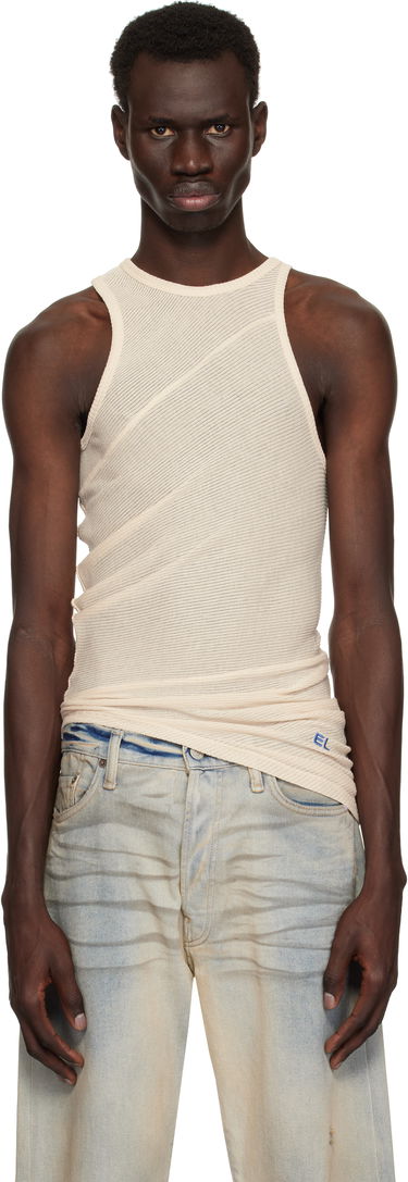 Linne Eckhaus Latta Eckhaus Latta Spiral Tank Top Beige | 1108-EL-PS25-O - OAT, 0