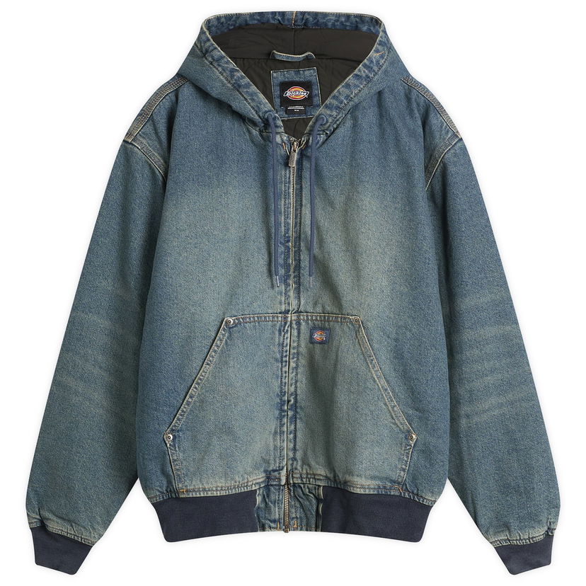 Jacka Dickies Hilham Hooded Denim Jacket, Size Large Blå | DK0A87OAL231