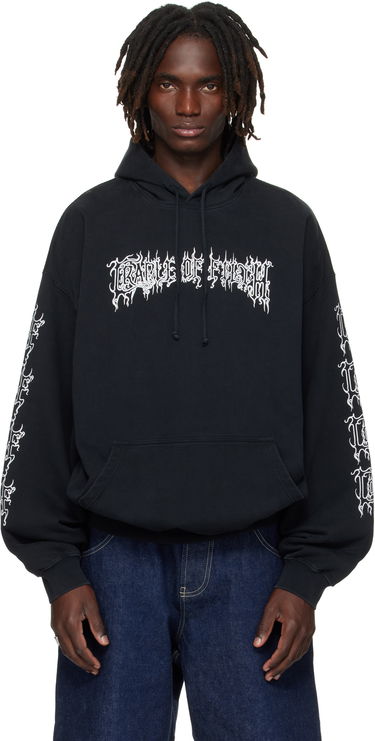 Sweatshirt VETEMENTS Vetements Cradle Of Filth Logo Oversized Hoodie Svart | UCF76HD100B, 0
