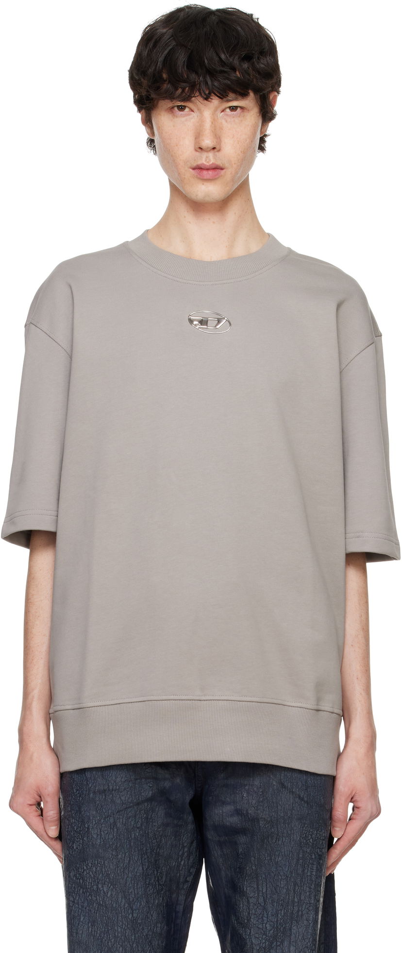 T-shirt Diesel S-Cooling-L1 Short Sleeve T-Shirt Grå | A11580-0IAJH-9BX