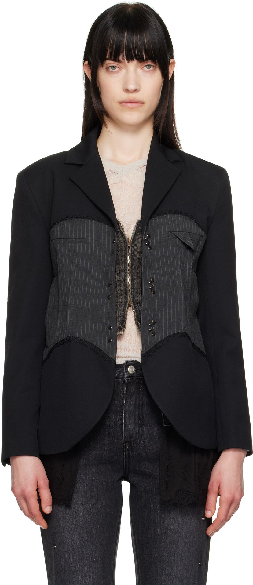 Jacka Andersson Bell Andersson Bell Corset Inserted Blazer Svart | awa684w