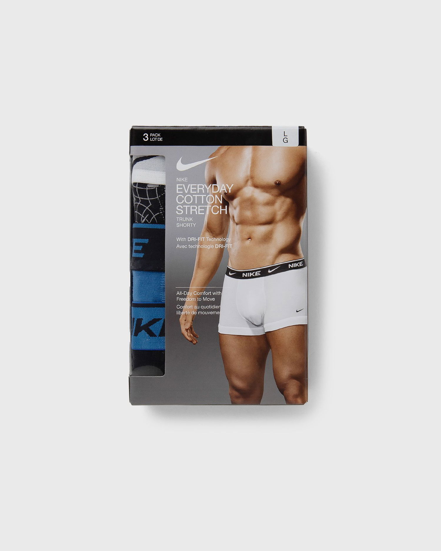 Boxare Nike E-DAY COTTON STRETCH TRUNK 3 PACK Flerfärgad | 000PKE1008BM7, 1