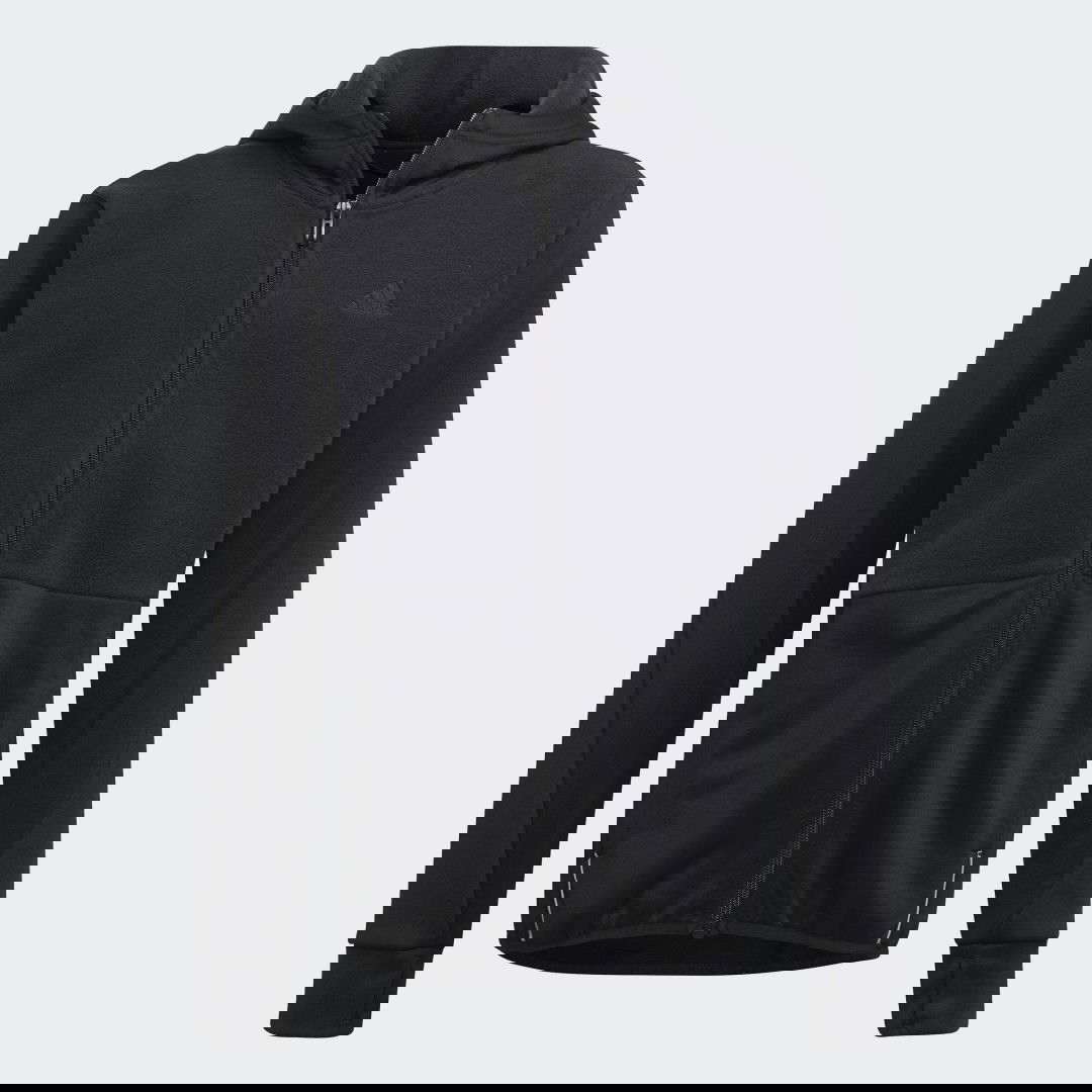 Sweatshirt adidas Originals Designed to Move Fleece Full-Zip Hoodie Svart | GT1404, 0