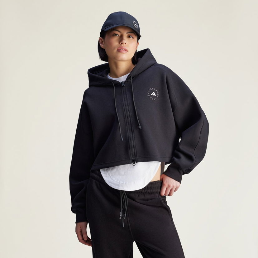 Sweatshirt adidas Performance Cropped Sportswear Hoodie Svart | JD8107