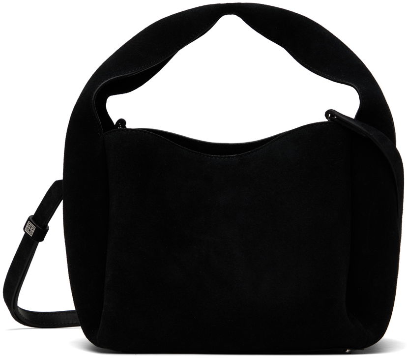 Handväska TOTEME Bucket Suede Shoulder Bag Svart | 241-WAL998-LE0050