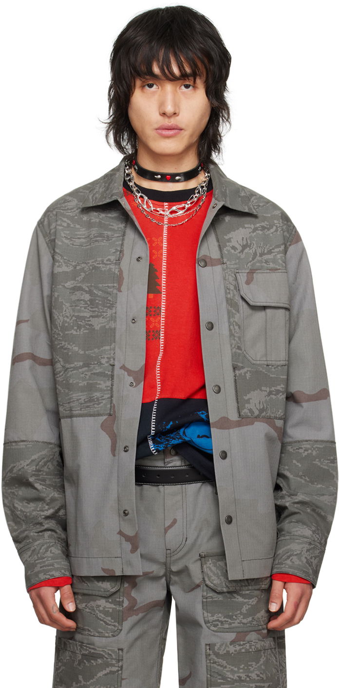 Jacka Marine Serre Regenerated Jacket Grå | MSI029 DWOV0017
