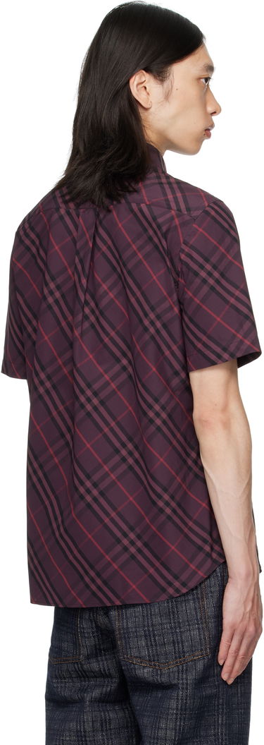 Skjorta Burberry Burberry Robert Check Short Sleeve Shirt Bourgogne | 8115157, 2