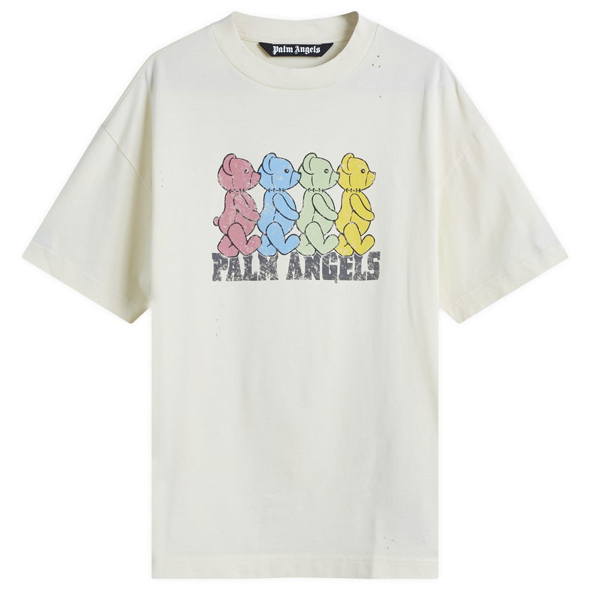 T-shirt Palm Angels Palm Angels Crossroad Bears T-Shirt, Size Large Vit | PMAA001S25JER0060B84